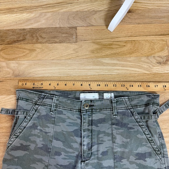 Anthropologie HEI HEI Camouflage Straight Leg Cotton Twill Cargo Pants 32 - Picture 11 of 12